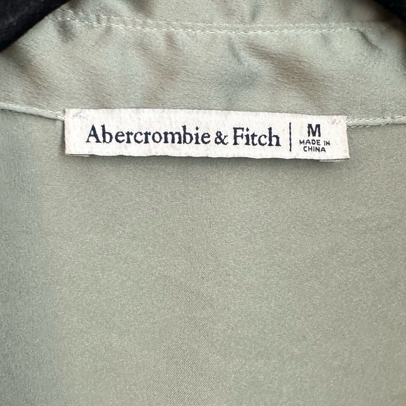 Abercrombie & Fitch Olive Satin Blouse - Picture 5 of 10